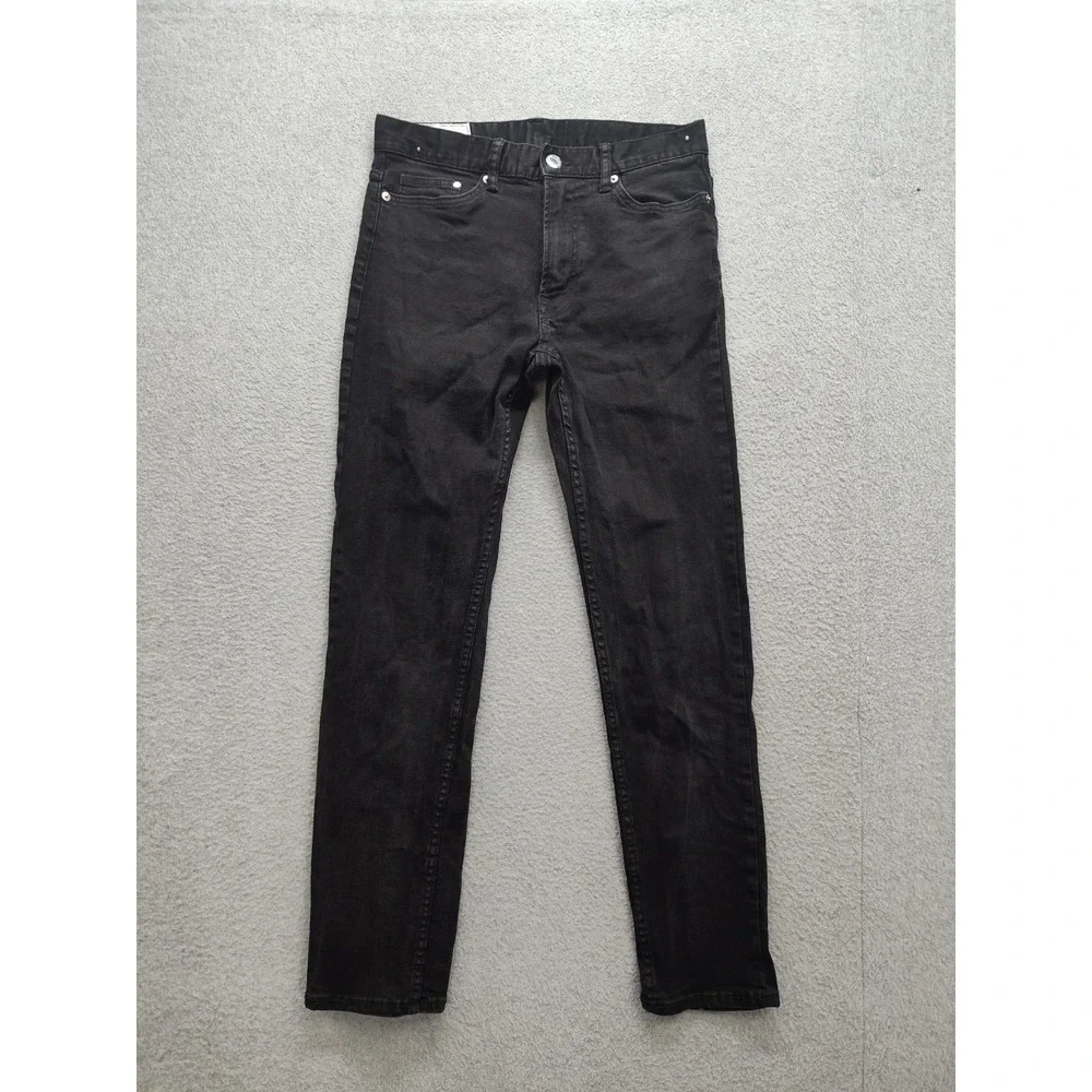 &Denim By H&M Men Jeans 30/32 Black Slim Fit 5 Pockets Ankle Comfort Casual Wear